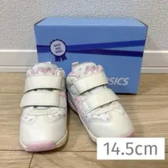 Asics スクスク ミッドカットスニーカー ホワイト/ピンク