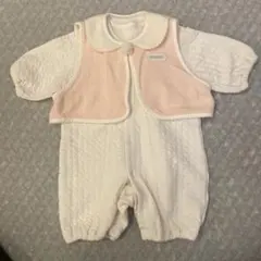 エンゼル　ロンパース50-70cm ホワイト・ピンク　ベストセット