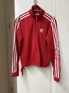 adidas バレンタイン　トラックジャケット　赤のサムネイル