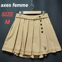 axes femme　アクシーズファム　キュロットスカート　プリーツ　刺繍　M