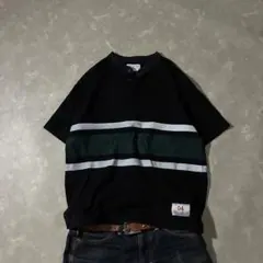 Henley neck striped s/s tee y2k ストリートのサムネイル