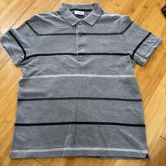 LACOSTE スリムフィット ポロシャツ グレー 3