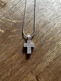 【SWAROVSKI】スワロフスキー クロス ネックレス ペンダント シルバー