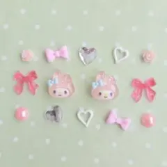 マイメロディ ネイルパーツ セット サンリオ ウィッシュコア デコ レジン 3dのサムネイル