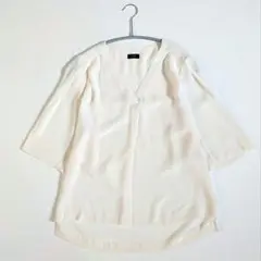 【美品】JOSEPH ジョゼフ　ブラウス　シルク100%　vネック　半袖　洗える