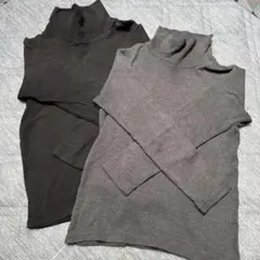 アンダーシャツ 130cm 黒 グレー 2枚セット