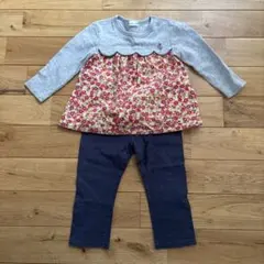 長袖トップス　レギンス　上下セット　90サイズ