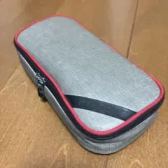 LOONLOONダブルジッパー 筆箱 グレー/赤