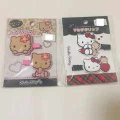 サンリオ日焼けキティヘアクリップ 平成ギャルキティ前髪クリップ2個入り×2セット