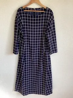 レリアン 社　チェック柄 ワンピース