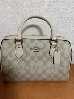 COACH ベージュ ロゴ柄 バッグ