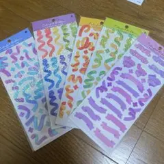 ラメ入りデコレーションシール 5点セット