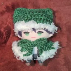 《緑もふ》にじぱぺっと ぬい服 10cm 猫耳ニット帽 ケープ