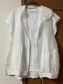 Chloma シアーロングパーカー 透け素材・くすみブルー・オーバーサイズ