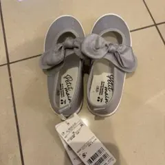 Pettinari シルバーリボン付き キッズシューズ 18