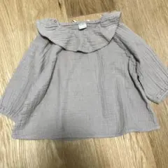 テータテート　ガーゼ生地　フワフワブラウス　ブラウン　80