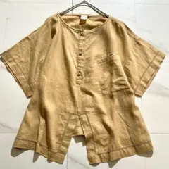 【希少】イッセイミヤケ シルク100% ノースリーブ トップス M 茶 90S 希少 80s 90s ISSEY MIYAKE リネン100% トップス M - メルカリ