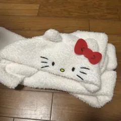ハローキティ 猫耳 モコモコマフラー フード