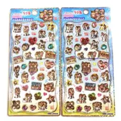 ジュエルプチドロップ シール　ラブ友 ストーンつき ステッカー　2枚