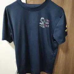 PEANUTS スヌーピー Tシャツ ネイビー Mサイズ　スポーツ　部活着のサムネイル