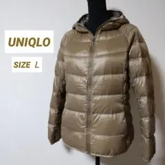 【美品】ユニクロ　ウルトラライトダウンパーカ　アイボリー　SIZE L