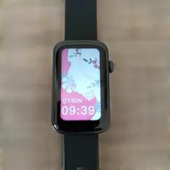 ブラック スクエア型 スマートウォッチ