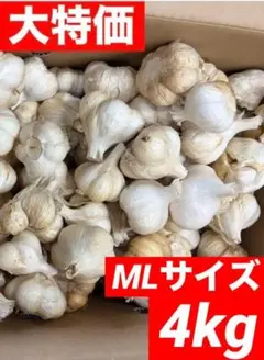 残りわずか】青森県産にんにく L.2Lバラ4kg 福地ホワイト 家庭用 加工 