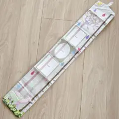 身長計　壁掛け　フォトフレーム　成長記録　布製　刺繍