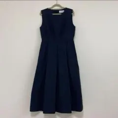 ビューティアンドユース　ノースリーブ　ワンピース　ネイビー