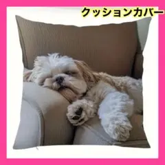 シーズー　犬　クッションカバー　リアル　癒し　両面プリント　ペット アニマル