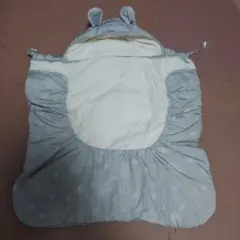 抱っこ紐防寒ケープ 耳付きフード グレー