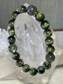 【直感を開き運命を照らす石】ブラックラブラドライトシラーが走るA5の輝き