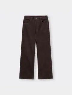 GU コーデュロイストレートパンツRS+E ダークブラウン Sサイズ