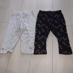 チェリー柄110＆花柄100cmパンツ