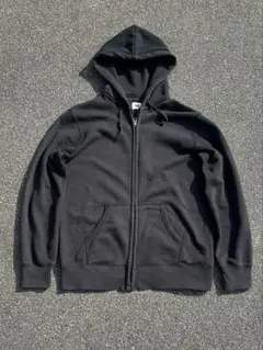 y2k 00’s old uniqlo zip hoodie Black 短丈