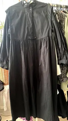 FREAK'S STORE ブラック ロング　シャツワンピース サイズF