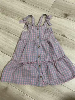 チェック柄ワンピース　BREEZE 90サイズ