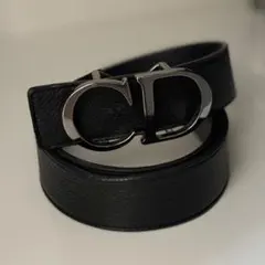 Dior Homme ブラックレザーベルト CDロゴのサムネイル