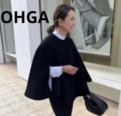 【未使用】OHGA ケープコート　ブラック 2026年最新】ohga コートの人気アイテム - メルカリ