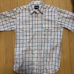 アメカジWrangler 半袖チェックシャツ ウエスタンシャツのサムネイル