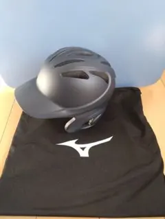 MIZUNO 硬式用両耳付ヘルメット Sサイズ つや消しブラック1DJHH108