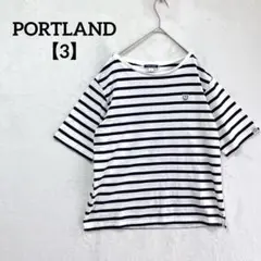 ポートランド 【3】ボーダー 半袖Tシャツ 綿100 ネイビー　ホワイトのサムネイル