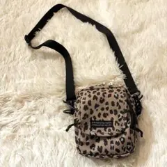 め*ね様 フラップポケットショルダーバッグ ヒョウ柄 レオパード