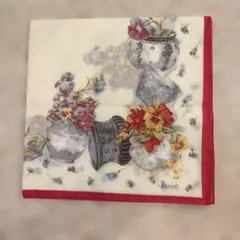 Harrods ハンカチ 花瓶 花柄 レッドのサムネイル
