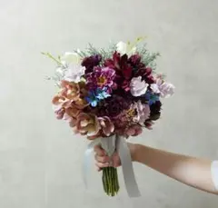 アーティフィシャルフラワー ブーケ ブートニア セット