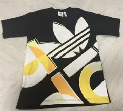 adidas グラフィック Tシャツ トレフォイル ブラック/イエロー