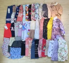 大量　子供服　まとめ売り　オールシーズン　半袖　長袖　ズボン パンツ　夏服　冬服