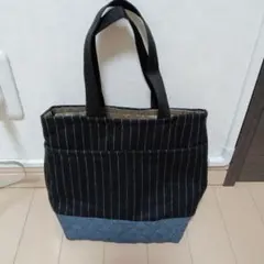 ストライプデザイン トートバッグ