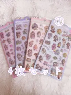 (26)ラブブ LABUBU ボンボンドロップシール 4枚セット