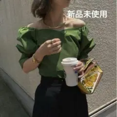 AMERI VINTAGE 2WAY CLOUD SLEEVE TOP グリーンのサムネイル